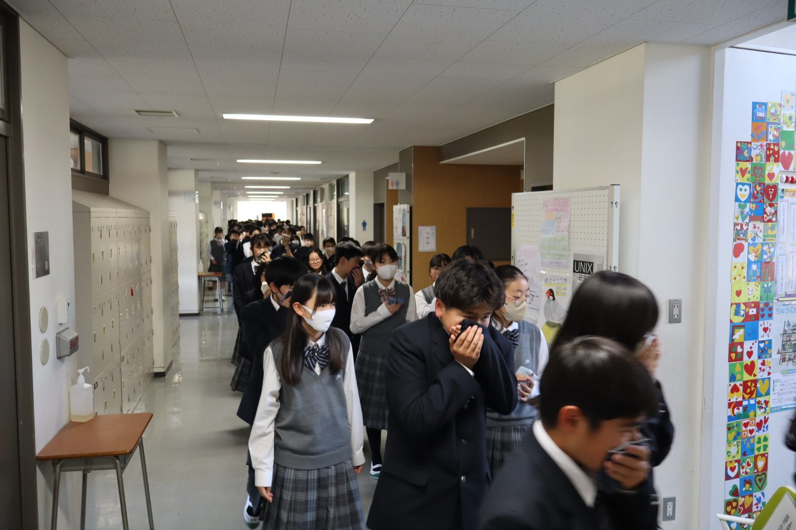 ハンカチ避難訓練　